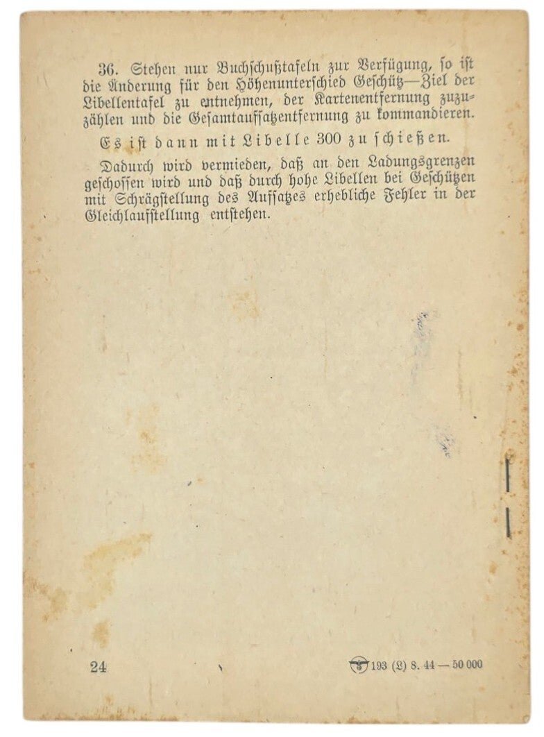 Original WW2 German Brochure - 27c/62 Merkblätter für Artillerie Nr. 46, Schiessen im Gebirge (1944) — image 3