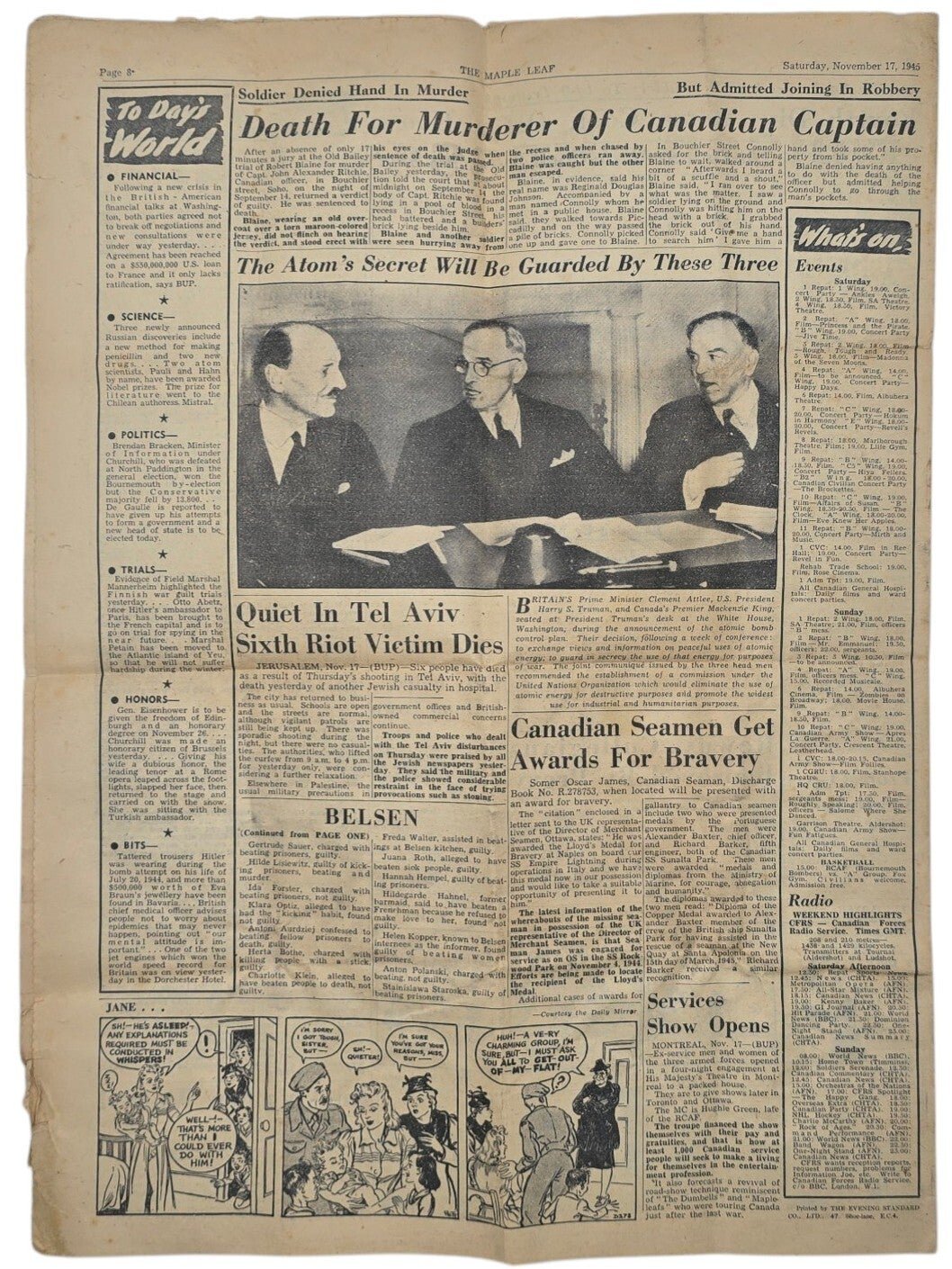 Original WW2 Canadian Newspaper - The Maple Leaf For Canadian forces in Britain, Bergen Belsen (1945) — image 4