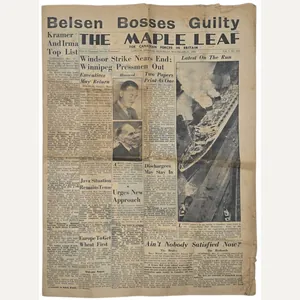 Original WW2 Canadian Newspaper - The Maple Leaf For Canadian …