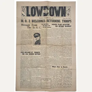Original WW2 Canadian Newspaper - The Lowdown, Troop Train Edition …