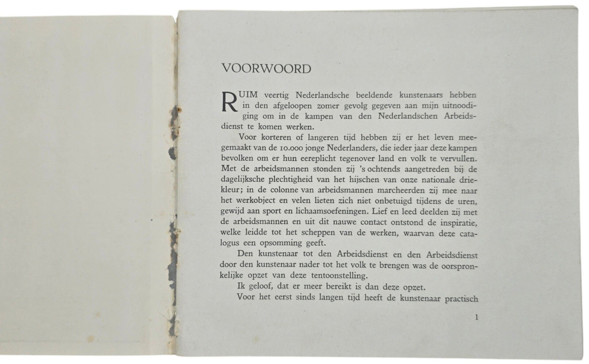 Original WW2 Dutch Collaboration NAD Brochure - Kunstenaars zien den Arbeidsdienst, Exhibition (1943) — image 2