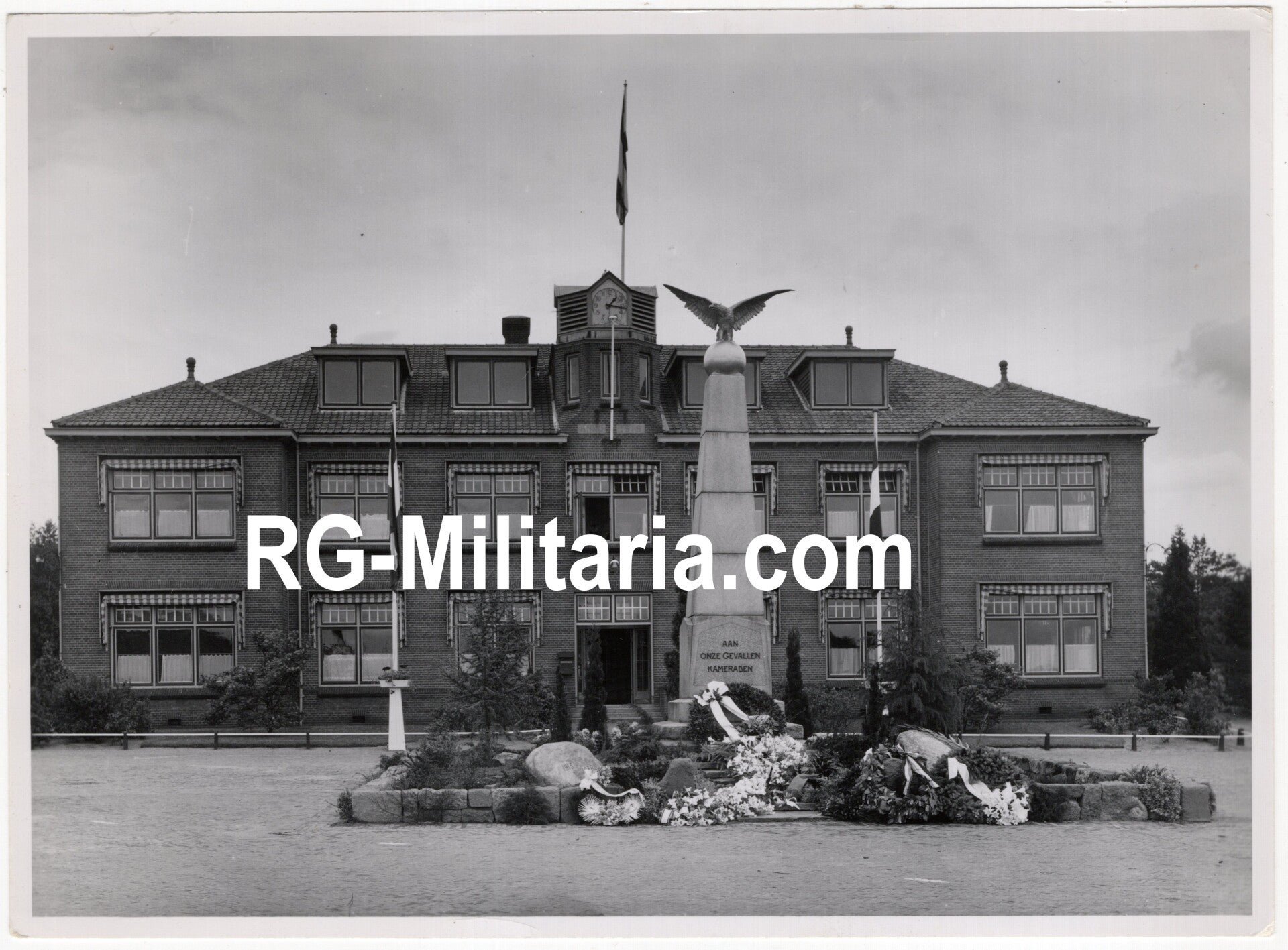 Original WW2 Dutch Press Photo - LVA Luchtvaartafdeeling gathering Soesterberg, July, Monument (1938) — image 3
