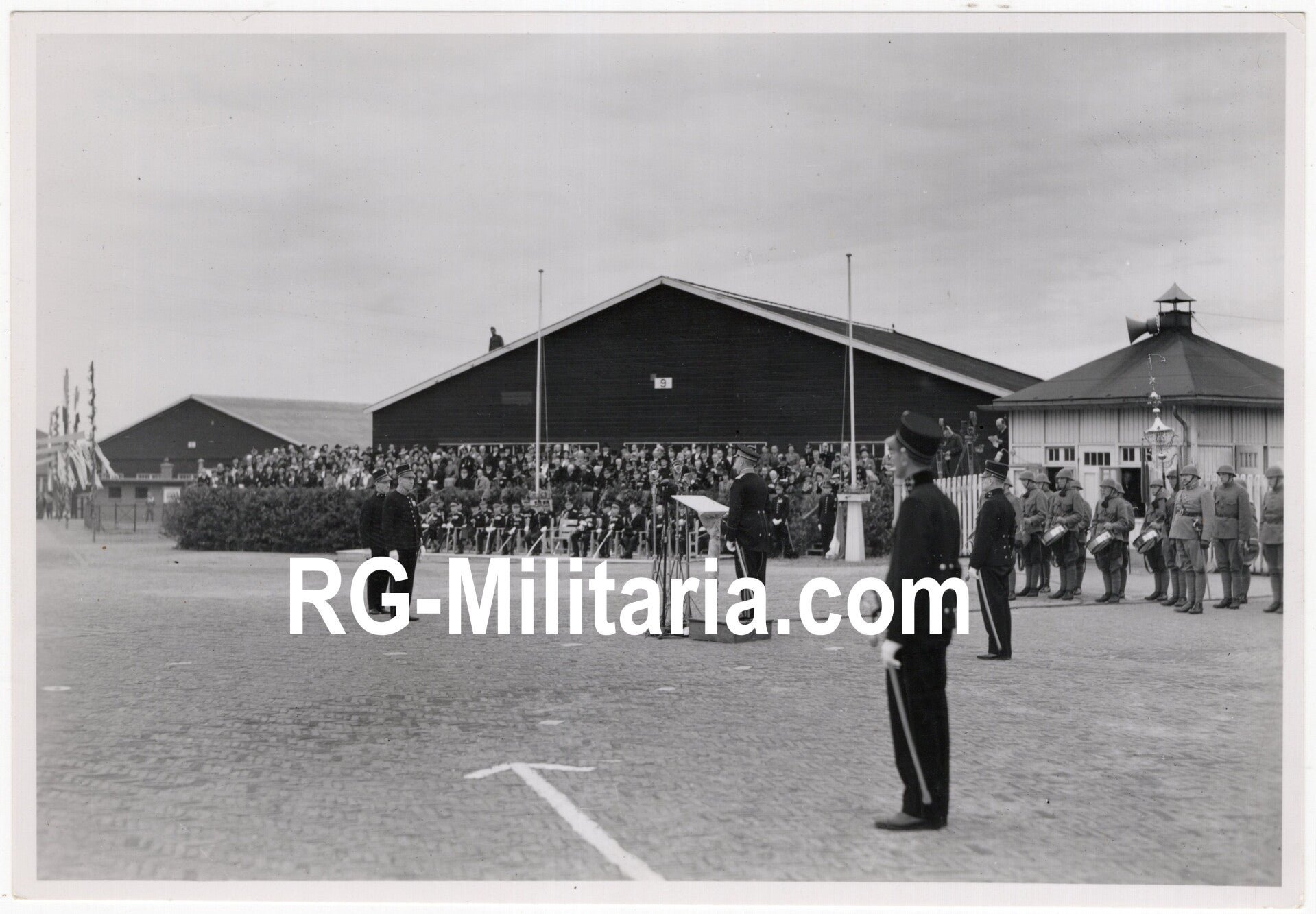 Original WW2 Dutch Press Photo - LVA Luchtvaartafdeeling gathering Soesterberg, July, Speech (1938) — image 3