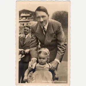 Original WW2 German Postcard - Adolf Hitler with a Little …