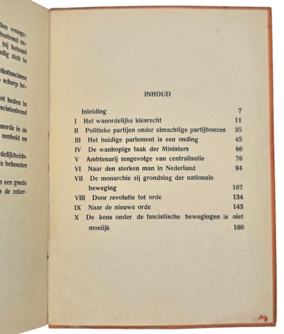 Original WW2 Dutch Collaboration Brochure - Van Democratische wanorde naar de fascistische orde, Arnold Meijer (1935) — image 5
