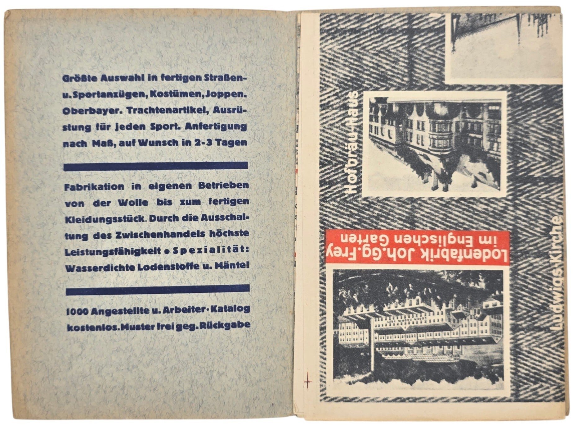 Original WW2 German Document - Stadtplan von München, Loden-Fabrik Joh. GG. Frey — image 2