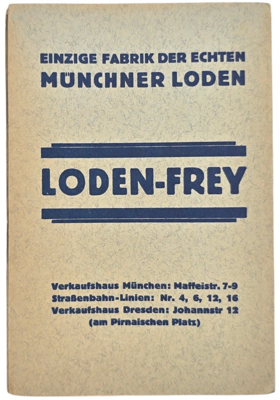 Original WW2 German Document - Stadtplan von München, Loden-Fabrik Joh. GG. Frey — image 3