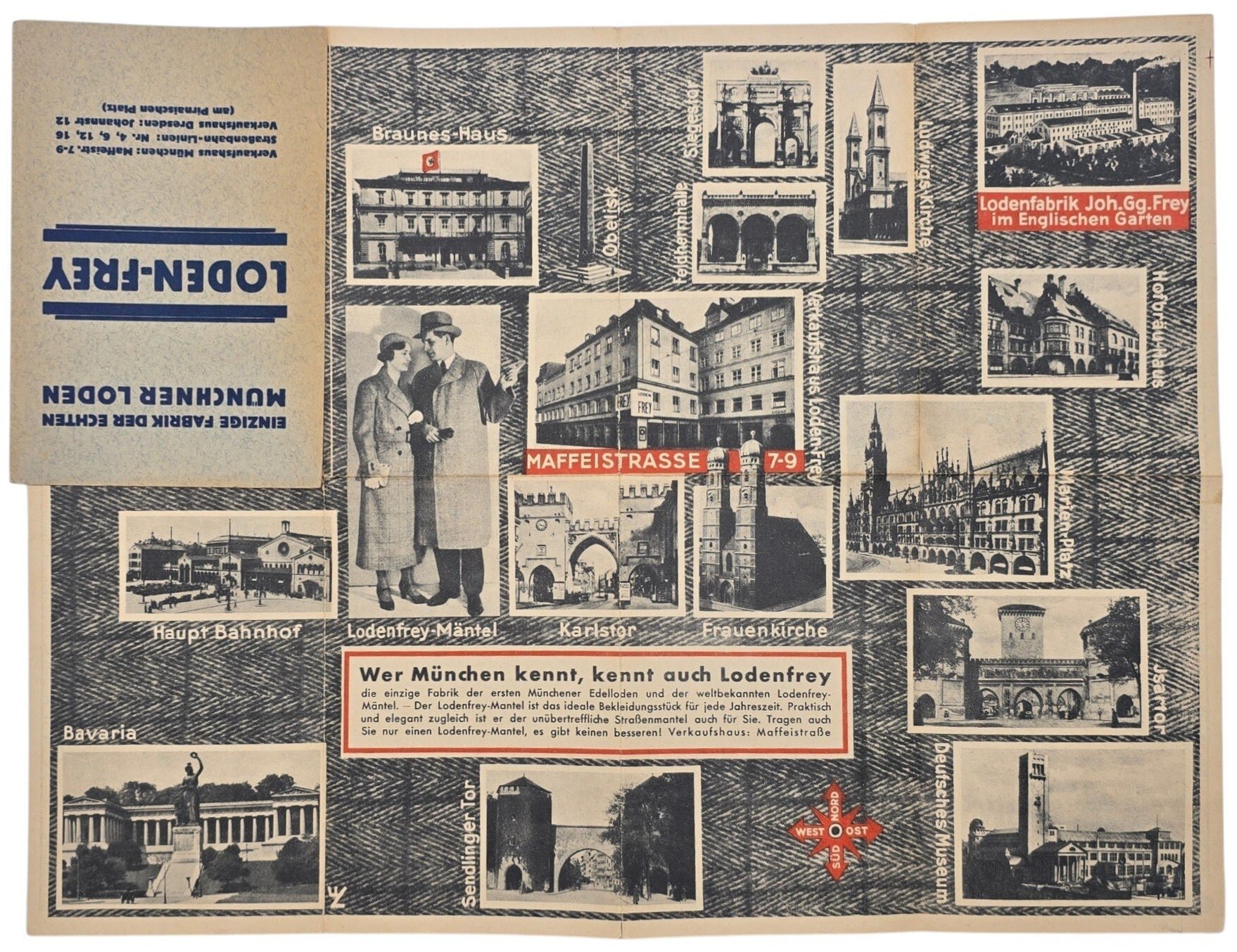 Original WW2 German Document - Stadtplan von München, Loden-Fabrik Joh. GG. Frey — image 5