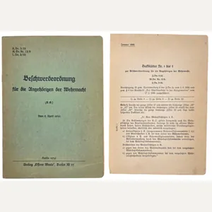 Original WW2 German Brochure - Beschwerdeordnung für die Angehörigen der …