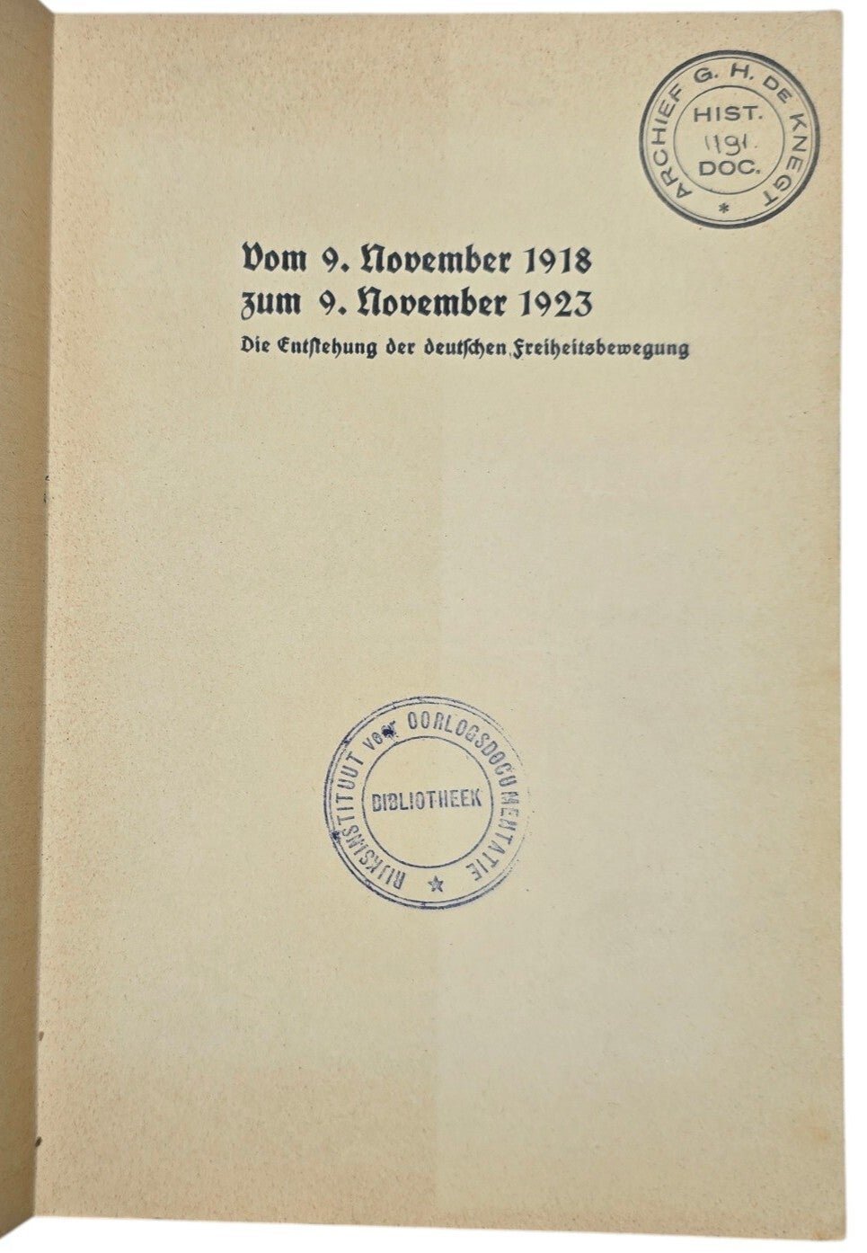 Original WW2 German NSDAP Book - Vom 9 November 1918 zum 9 November 1923, Die Entstehung der deutschen Freiheitsbewegung (1933) — image 2