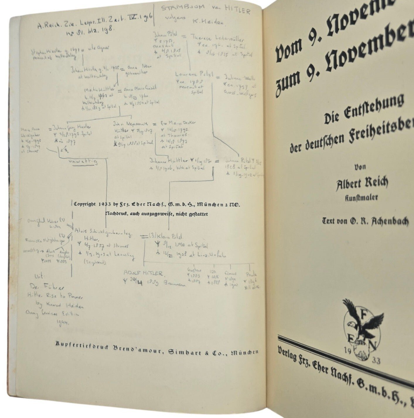 Original WW2 German NSDAP Book - Vom 9 November 1918 zum 9 November 1923, Die Entstehung der deutschen Freiheitsbewegung (1933) — image 4