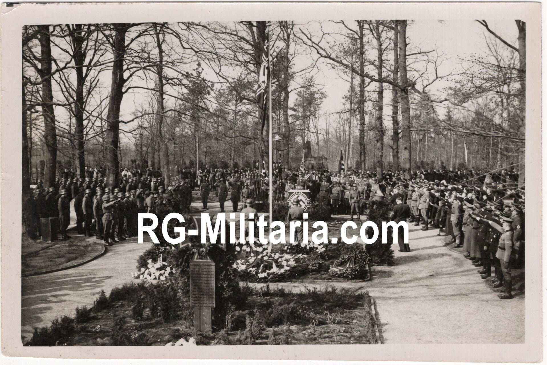Original WW2 Dutch NSB Press Photo - Remembrance at the Grebbeberg, Heldengedenktag (1943) — image 3