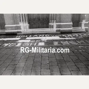 Original WW2 Dutch Collaboration NSB Press Photo - NSNAP vandalism …