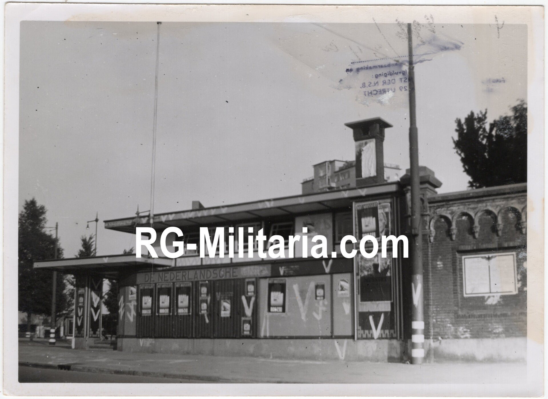 Original WW2 Dutch Collaboration NSB Press Photo - Nederlandsche Unie office vandalism by the NSB (1941) — image 3