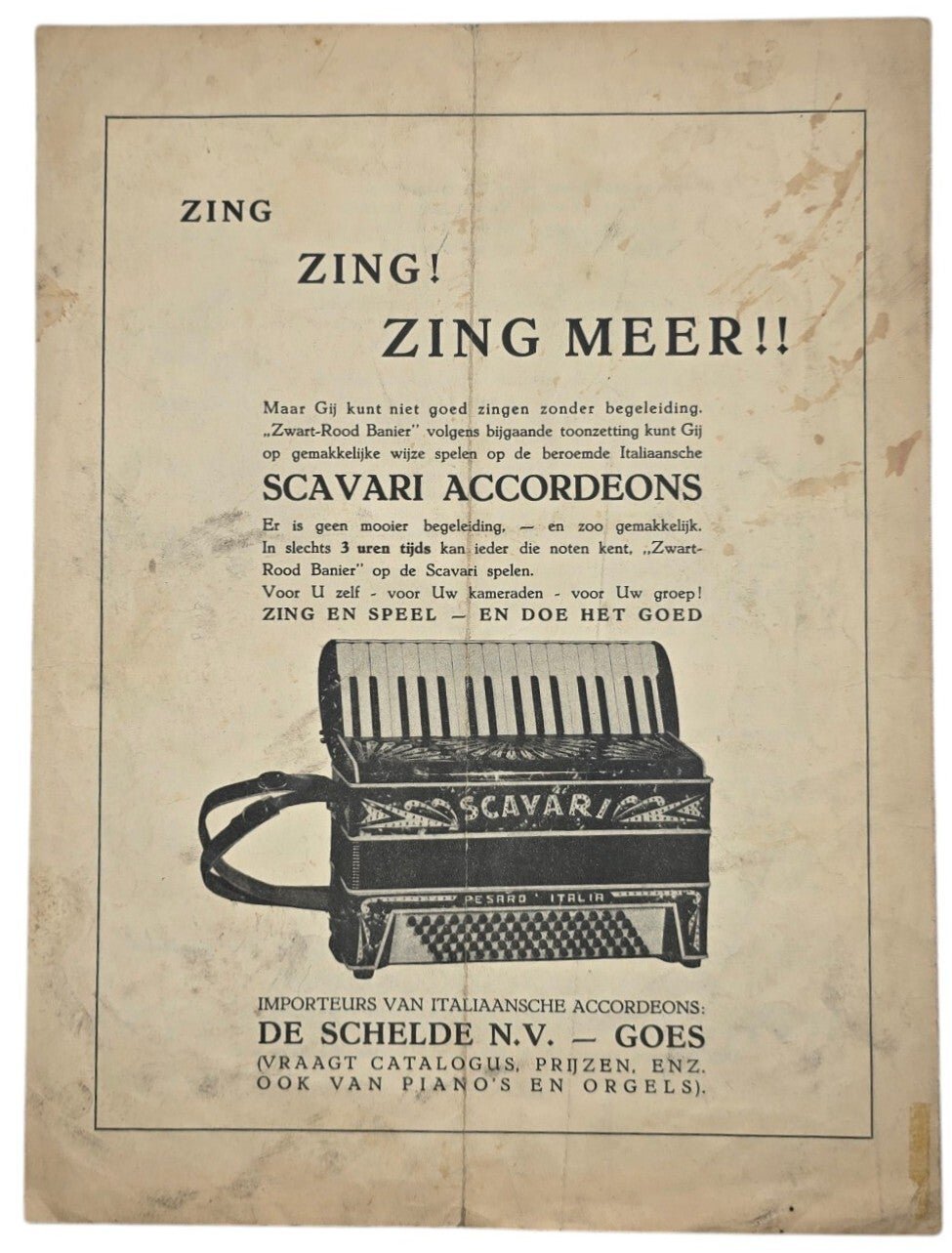 Original WW2 Dutch Collaboration NSB Document - Song Zwart-Rood Banier, Melchert Schuurman — image 3