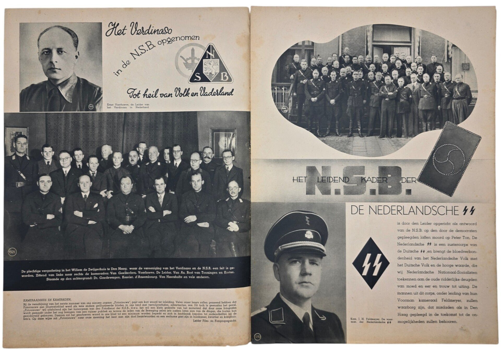 Original WW2 Dutch Collaboration NSB Magazine - Fotonieuws, 1st year No. 1 ''WA in Amsterdam'' (1941) — image 2