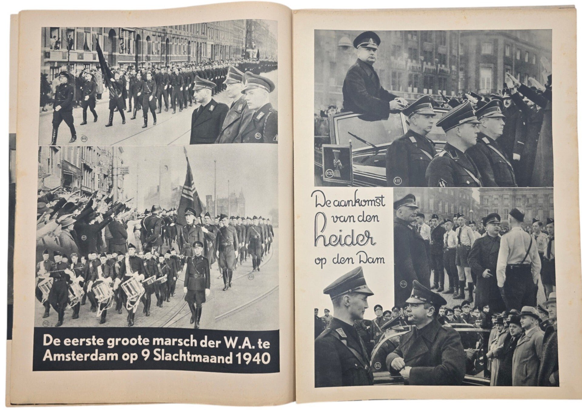 Original WW2 Dutch Collaboration NSB Magazine - Fotonieuws, 1st year No. 1 ''WA in Amsterdam'' (1941) — image 4