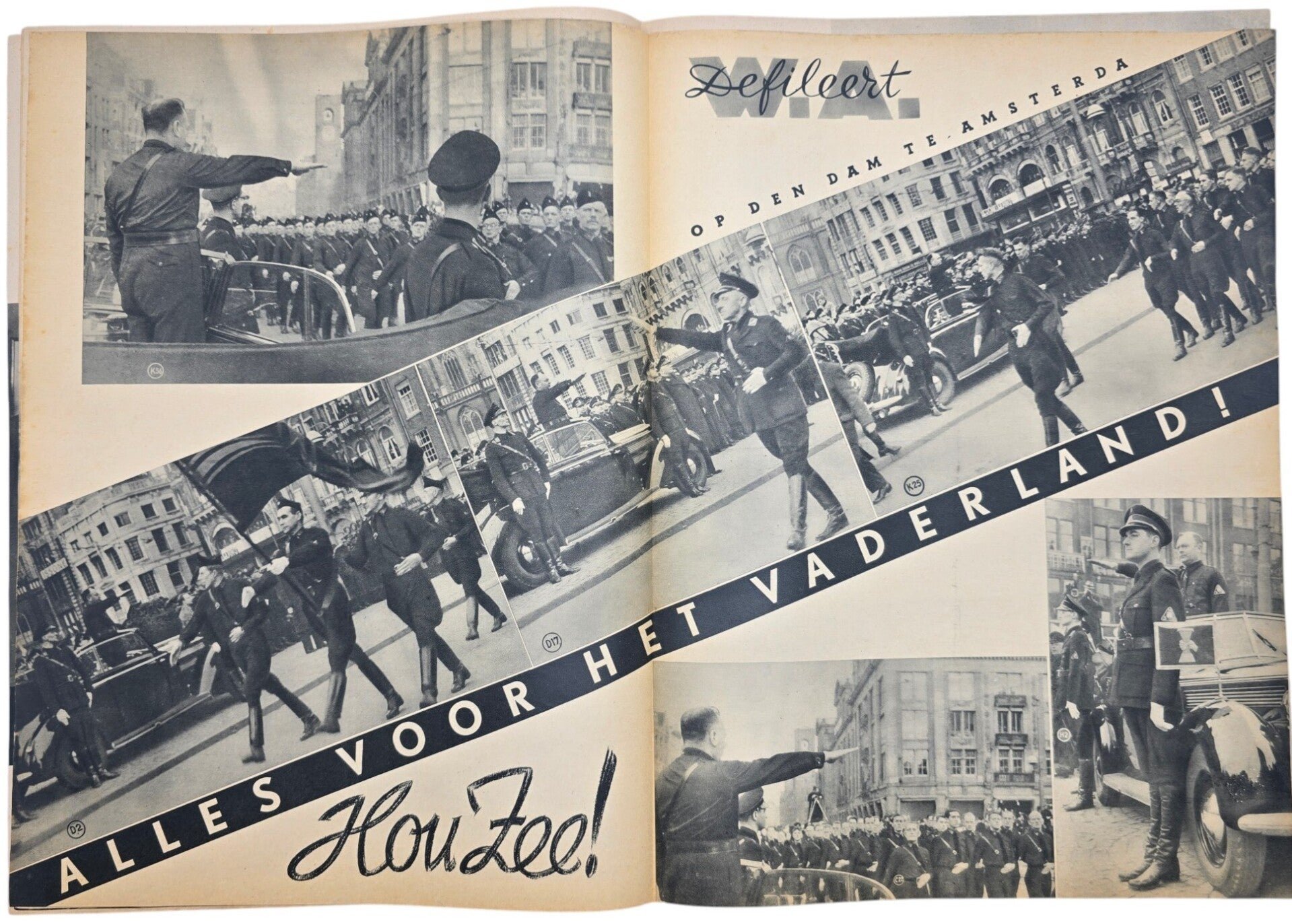 Original WW2 Dutch Collaboration NSB Magazine - Fotonieuws, 1st year No. 1 ''WA in Amsterdam'' (1941) — image 5