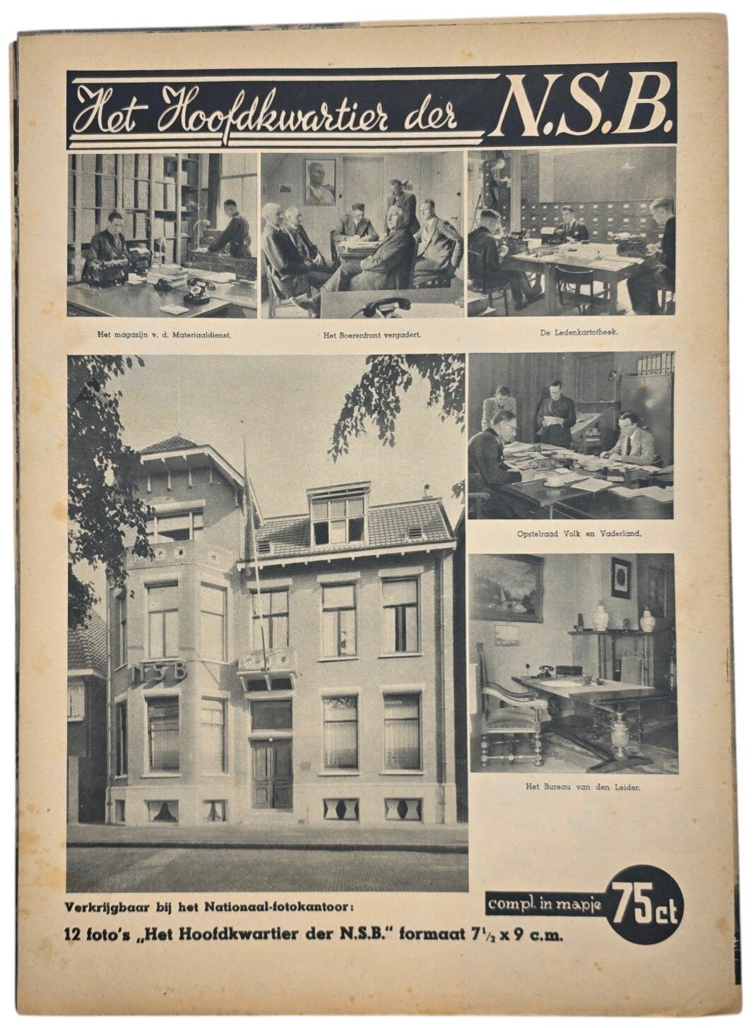 Original WW2 Dutch Collaboration NSB Magazine - Fotonieuws, 1st year No. 1 ''WA in Amsterdam'' (1941) — image 7