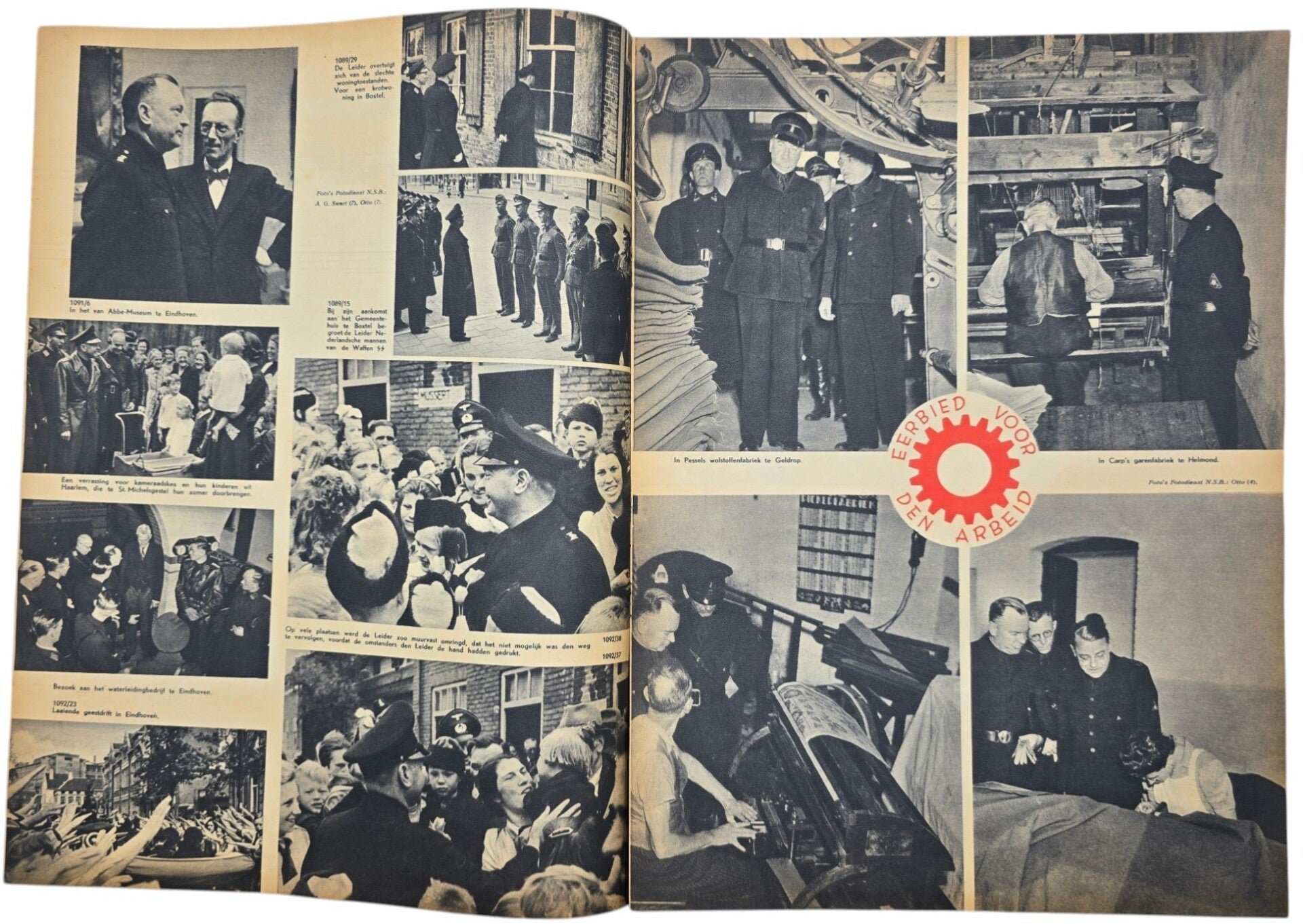 Original WW2 Dutch Collaboration NSB Magazine - Fotonieuws, 2nd year No. 6 ''Joodsche invloed in Nederland'' (1942) — image 3