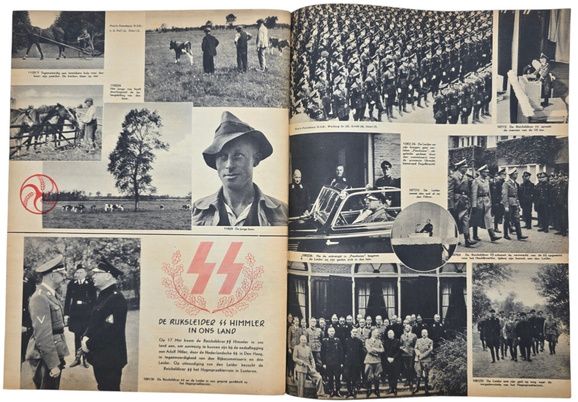 Original WW2 Dutch Collaboration NSB Magazine - Fotonieuws, 2nd year No. 6 ''Joodsche invloed in Nederland'' (1942) — image 5