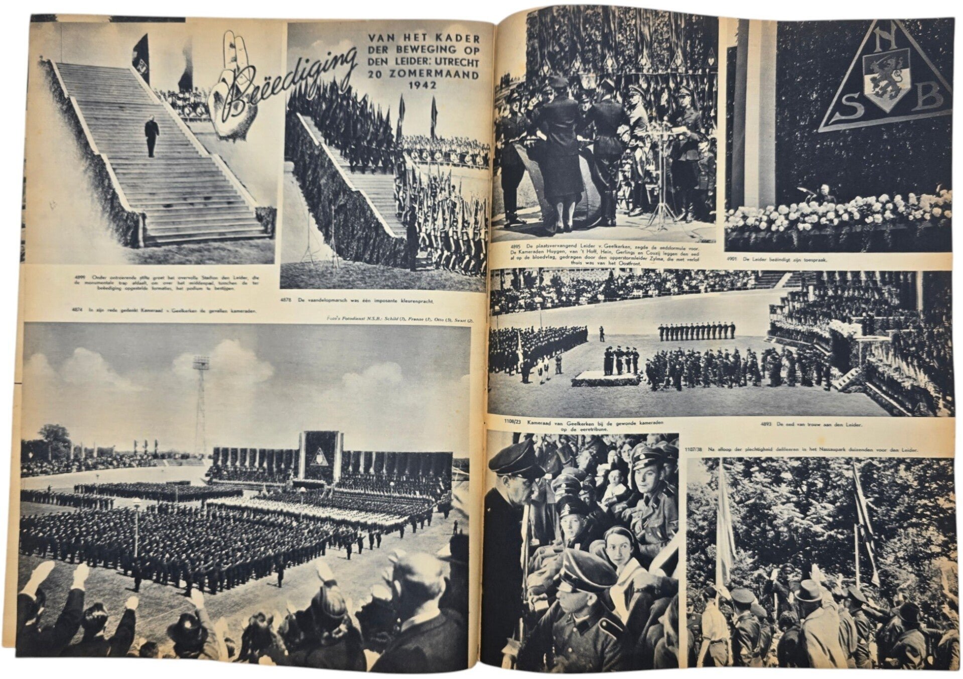 Original WW2 Dutch Collaboration NSB Magazine - Fotonieuws, 2nd year No. 6 ''Joodsche invloed in Nederland'' (1942) — image 6