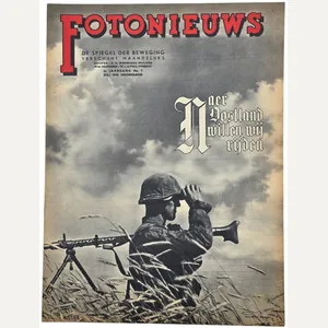 Original WW2 Dutch Collaboration NSB Magazine - Fotonieuws, 2de year …