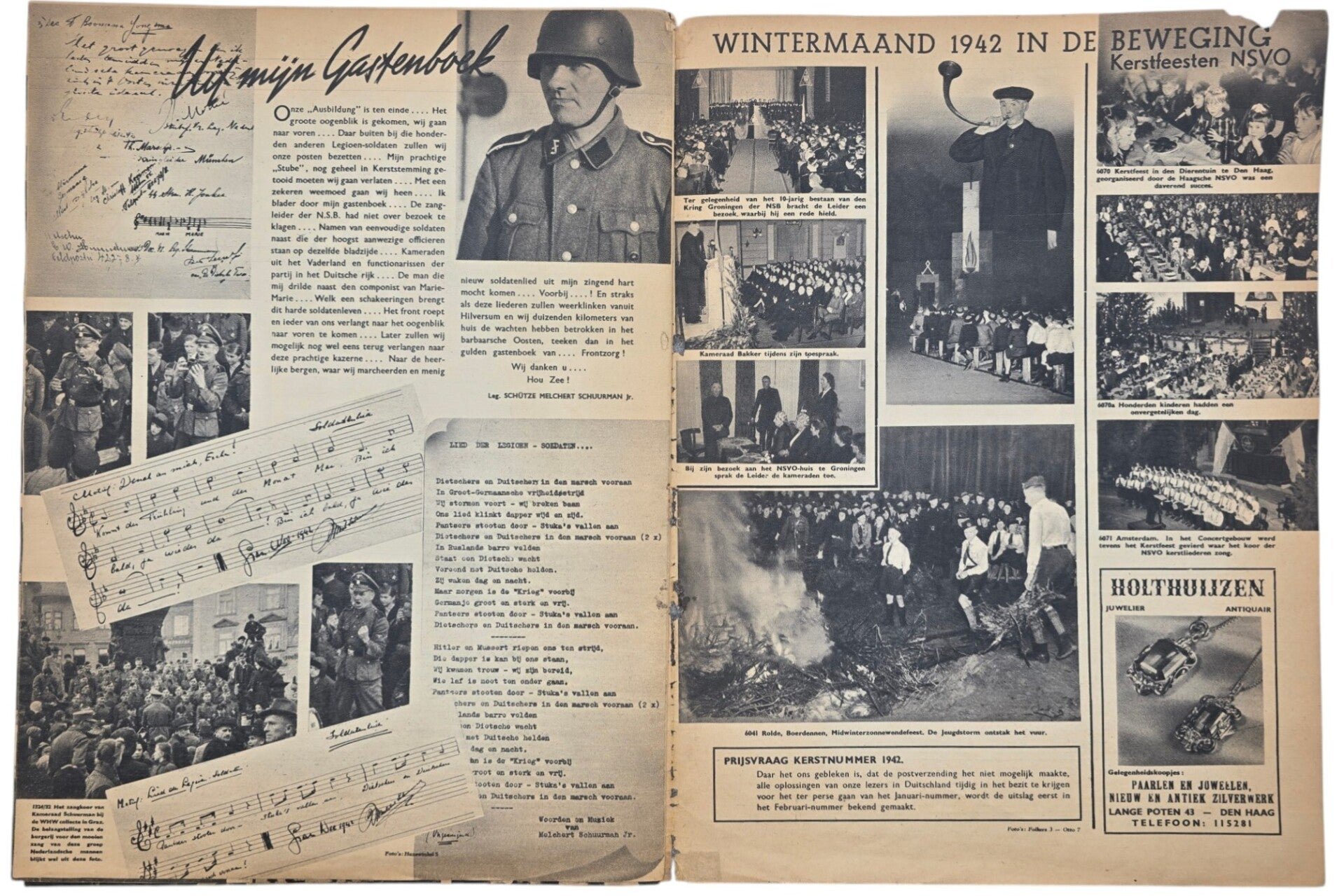 Original WW2 Dutch Collaboration NSB Magazine - Fotonieuws, 3rd year No. 1 ''10 Years Adolf Hitler'' (1943) — image 5