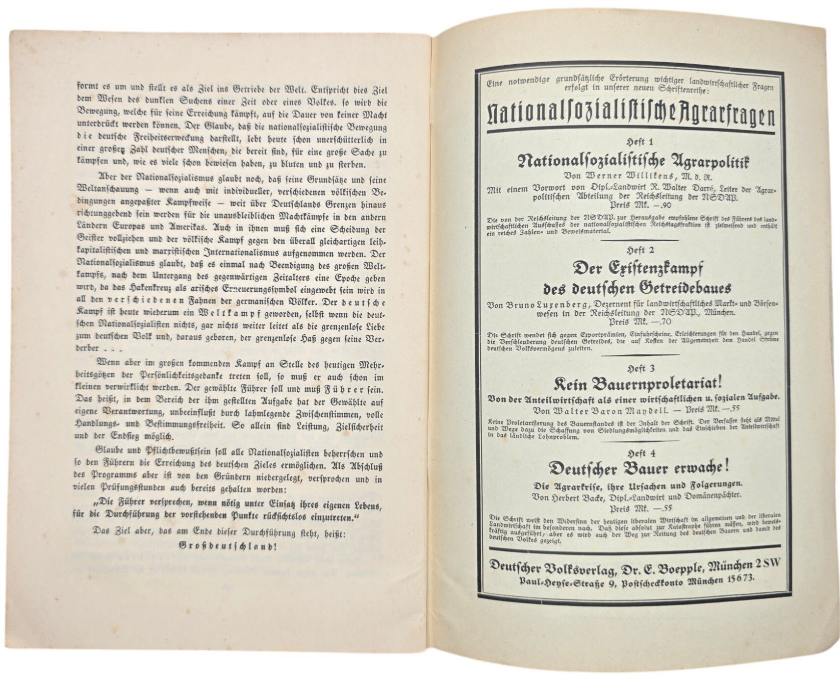 Original WW2 German NSDAP Brochure - Wesen, Grundsätze und Ziele der NSDAP, Das Programm, Alfred Rosenberg (1932) — image 4