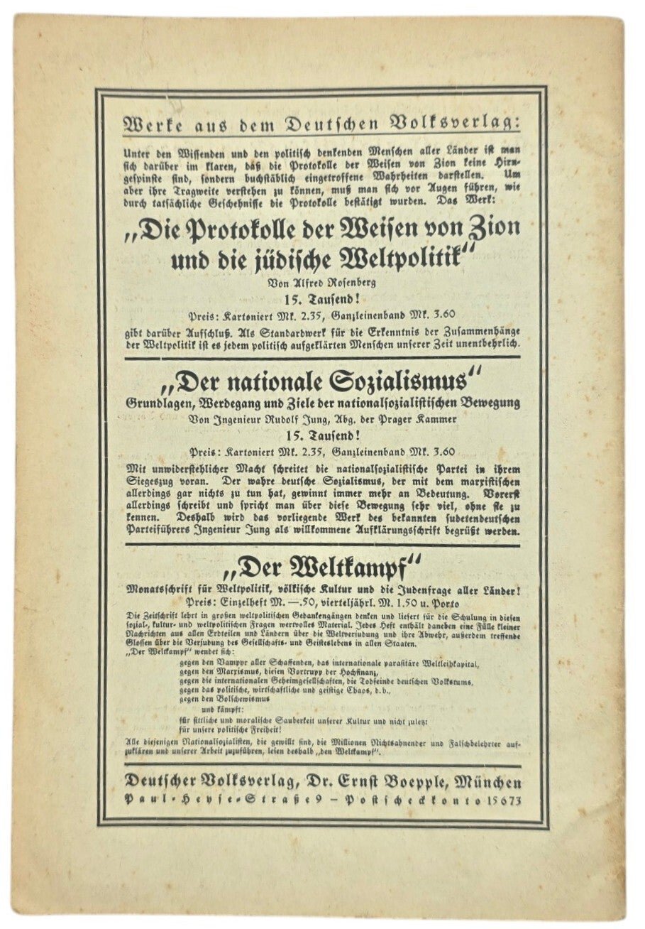 Original WW2 German NSDAP Brochure - Wesen, Grundsätze und Ziele der NSDAP, Das Programm, Alfred Rosenberg (1932) — image 5