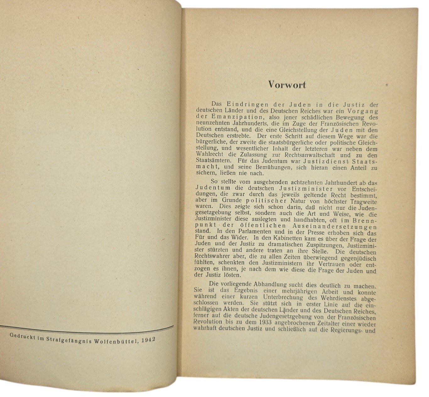 Original WW2 German Antisemitic Book - Die Juden und die Justiz, Dr. Sievert Lorenzen (1942) — image 3