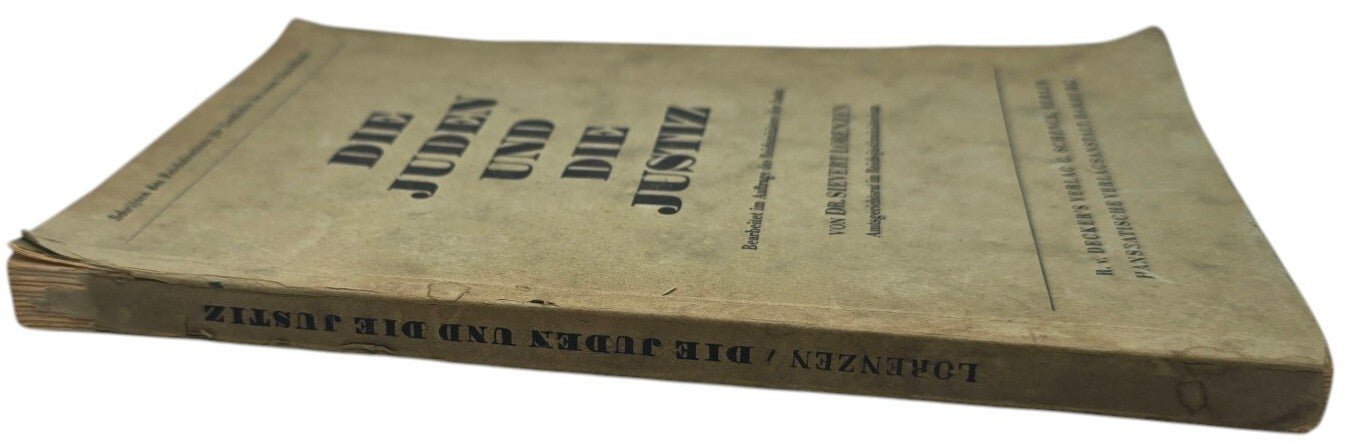 Original WW2 German Antisemitic Book - Die Juden und die Justiz, Dr. Sievert Lorenzen (1942) — image 6