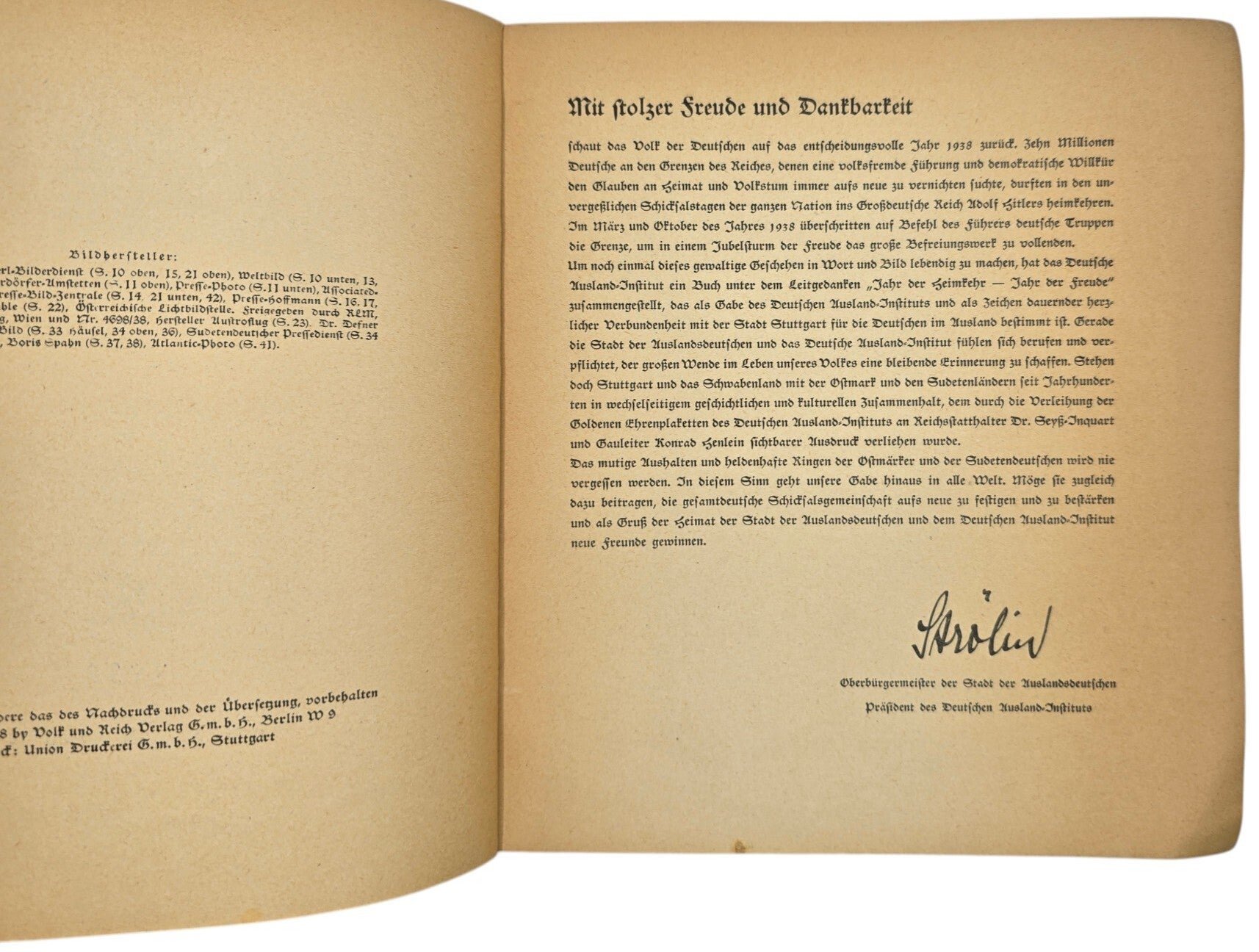 Original WW2 German Brochure - Jahr der Heimkehr – Jahr der Freude (1938) — image 3