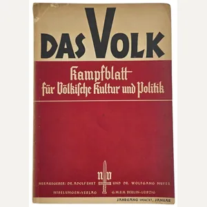 Original WW2 German Magazine - Das Volk Kampfblatt für Völkische …