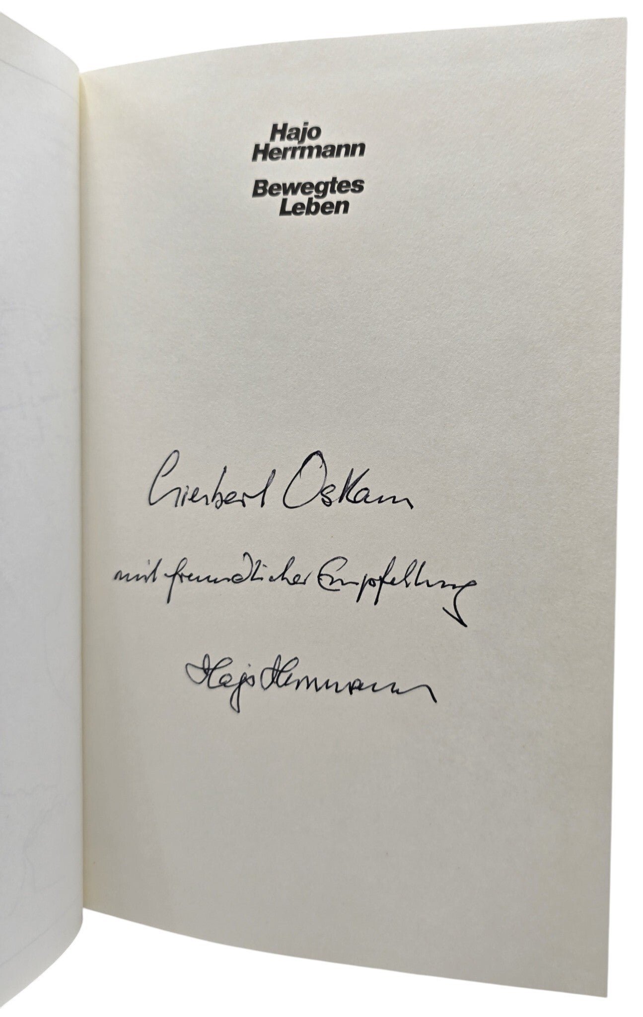 Original German Book – Bewegtes Leben: Kampf- und Jagdflieger 1935–1945, Hajo Herrmann, SIGNED! (1993) — image 2