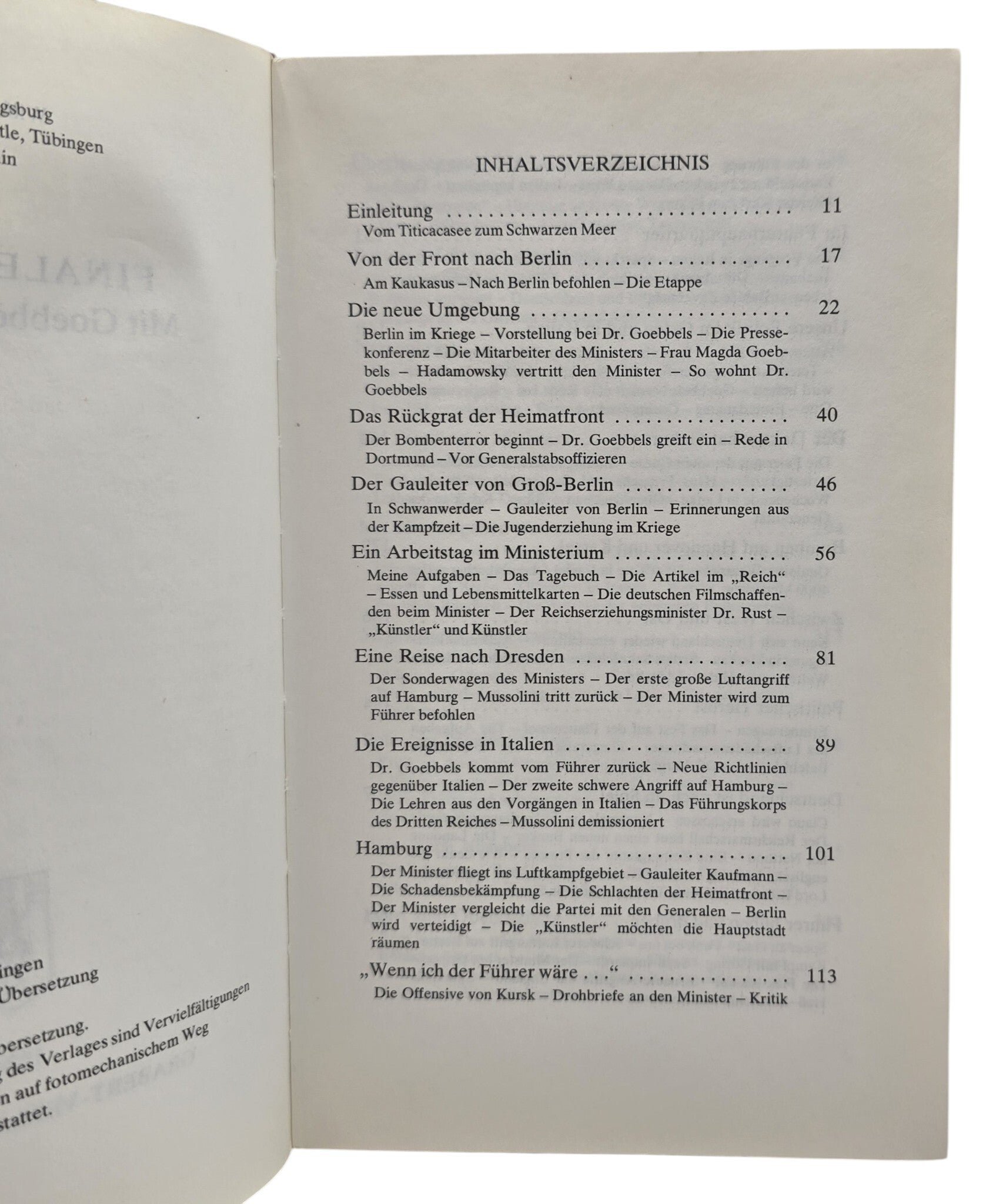 Original German Book – Finale Furioso: Mit Goebbels bis zum Ende, Wilfred von Oven (1974) — image 2