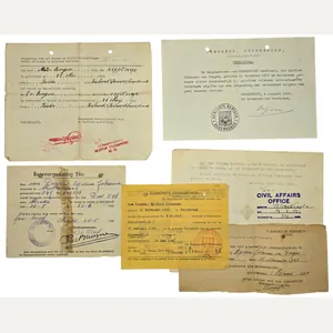 Original WW2 Dutch Document - Liberation ID set Rotterdam Oudenbosch …