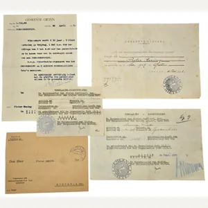 Original WW2 Dutch Document - Persoonsbewijs pickup and Bescheinigung set …