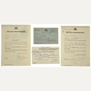Original WW2 Dutch Document - Bescheinigung set Lebensmitteldienst Amsterdam (1944)