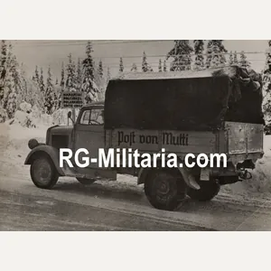 Original WW2 German Press Photo - NSKK Feldpostwagen ''Post von …