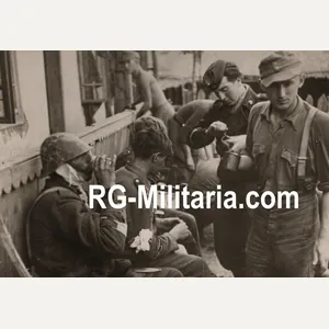 Original WW2 German Press Photo - Romanian and Panzer soldiers …