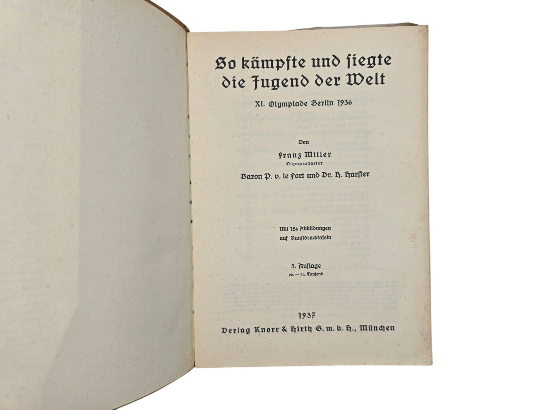 Original WW2 German Book - So kämpfte und siegte die Jugend der Welt, XI. Olympiade Berlin, Franz Miller (1936) — image 2