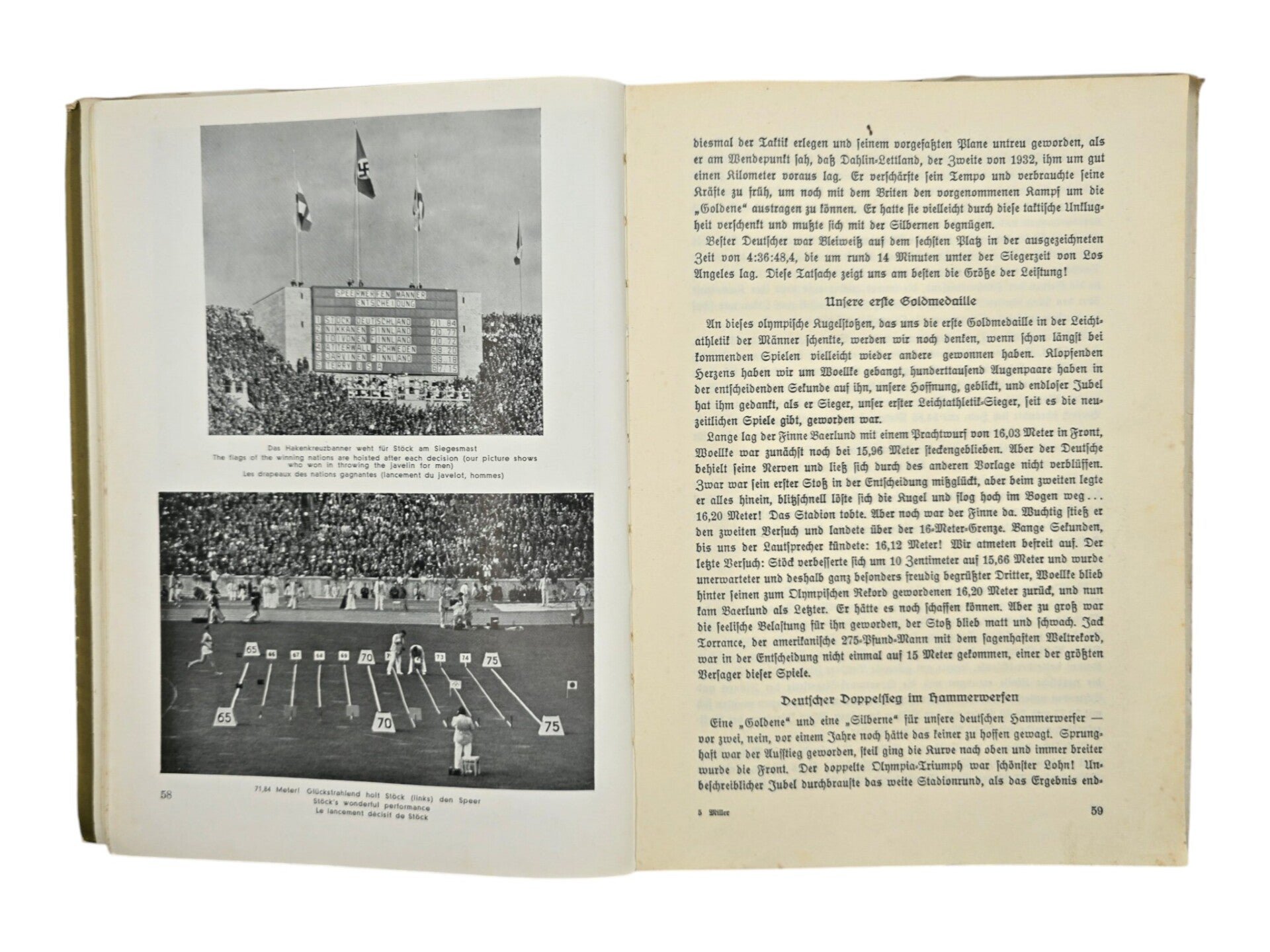 Original WW2 German Book - So kämpfte und siegte die Jugend der Welt, XI. Olympiade Berlin, Franz Miller (1936) — image 4