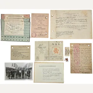 Original WW2 Dutch Resistance Document - NBS Enschede Document set …