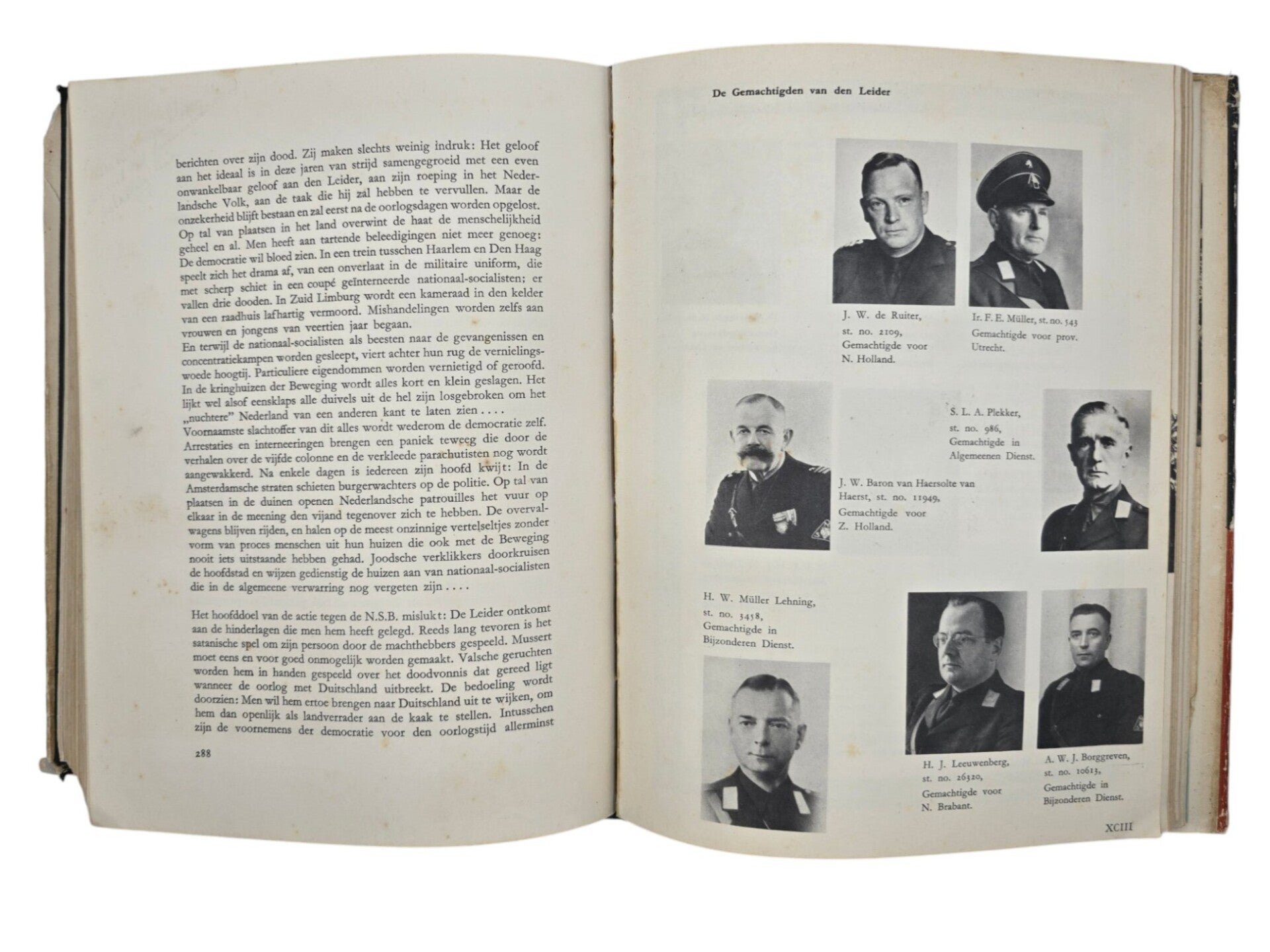 Original WW2 Dutch Collaboration NSB Book - Voor Volk en Vaderland, rare black leather edition with dustcover (1941) — image 5