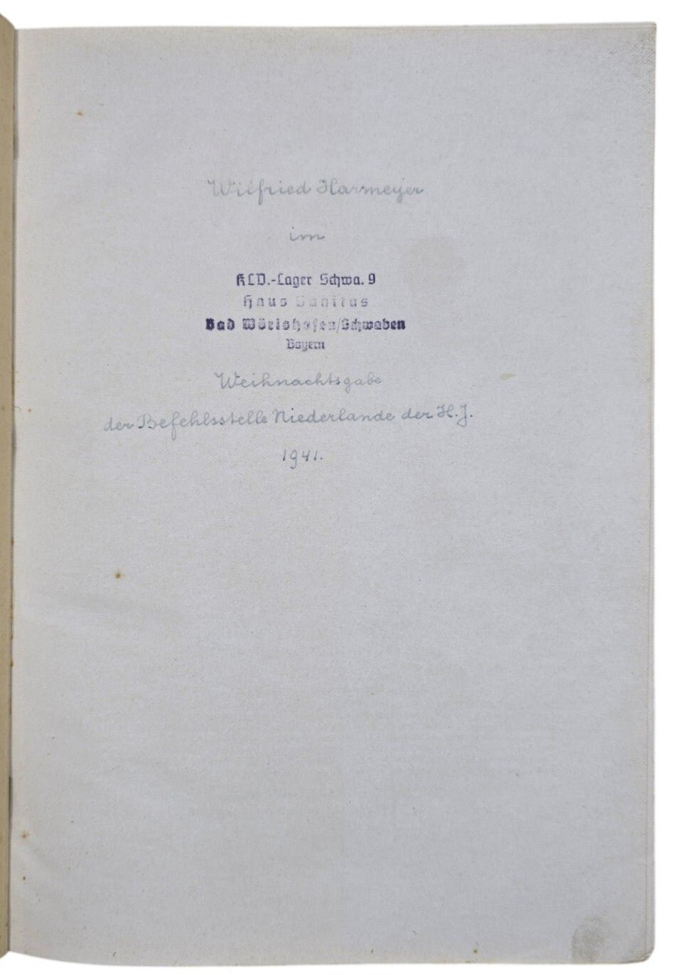 Original WW2 German Photo Book - Mit Hitler im Westen, Heinrich Hoffmann, KLD Lager Befehlsstelle Niederlande der HJ (1941) — image 2