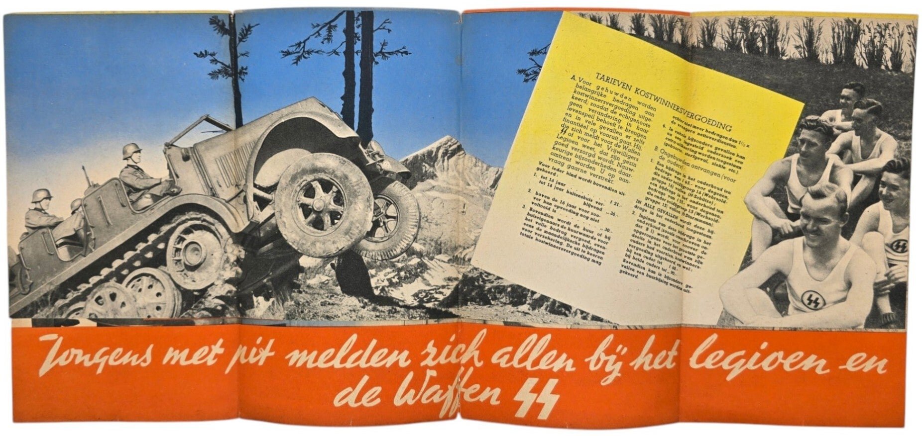 Original WW2 Dutch Waffen SS Volunteer Document - Recruitment flyer Dat's 'n leven van Stavast — image 3