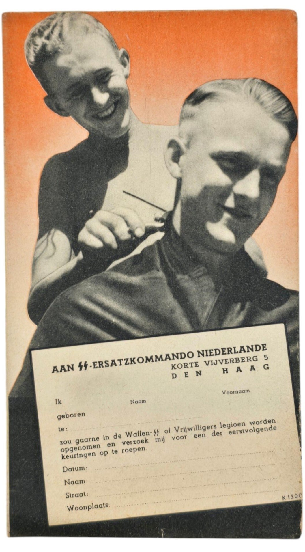 Original WW2 Dutch Waffen SS Volunteer Document - Recruitment flyer Dat's 'n leven van Stavast — image 5