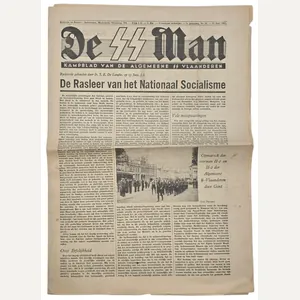 Original WW2 Flemish Collaboration Waffen SS Newspaper - De SS …