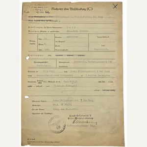 Original WW2 Dutch Waffen SS Document - Jailtime for anti-German …